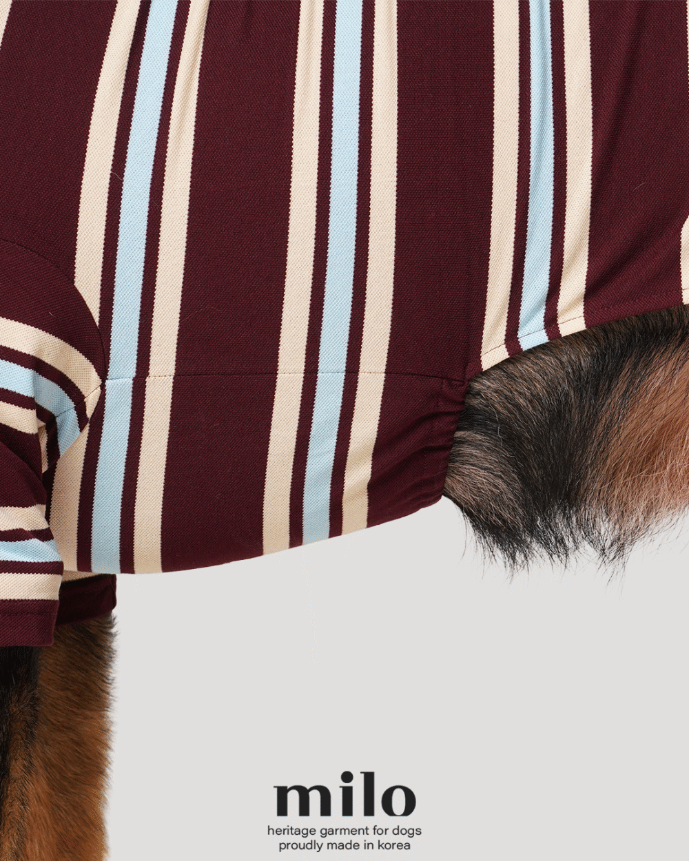 Milo 經典條紋T-Shirt 酒紅款