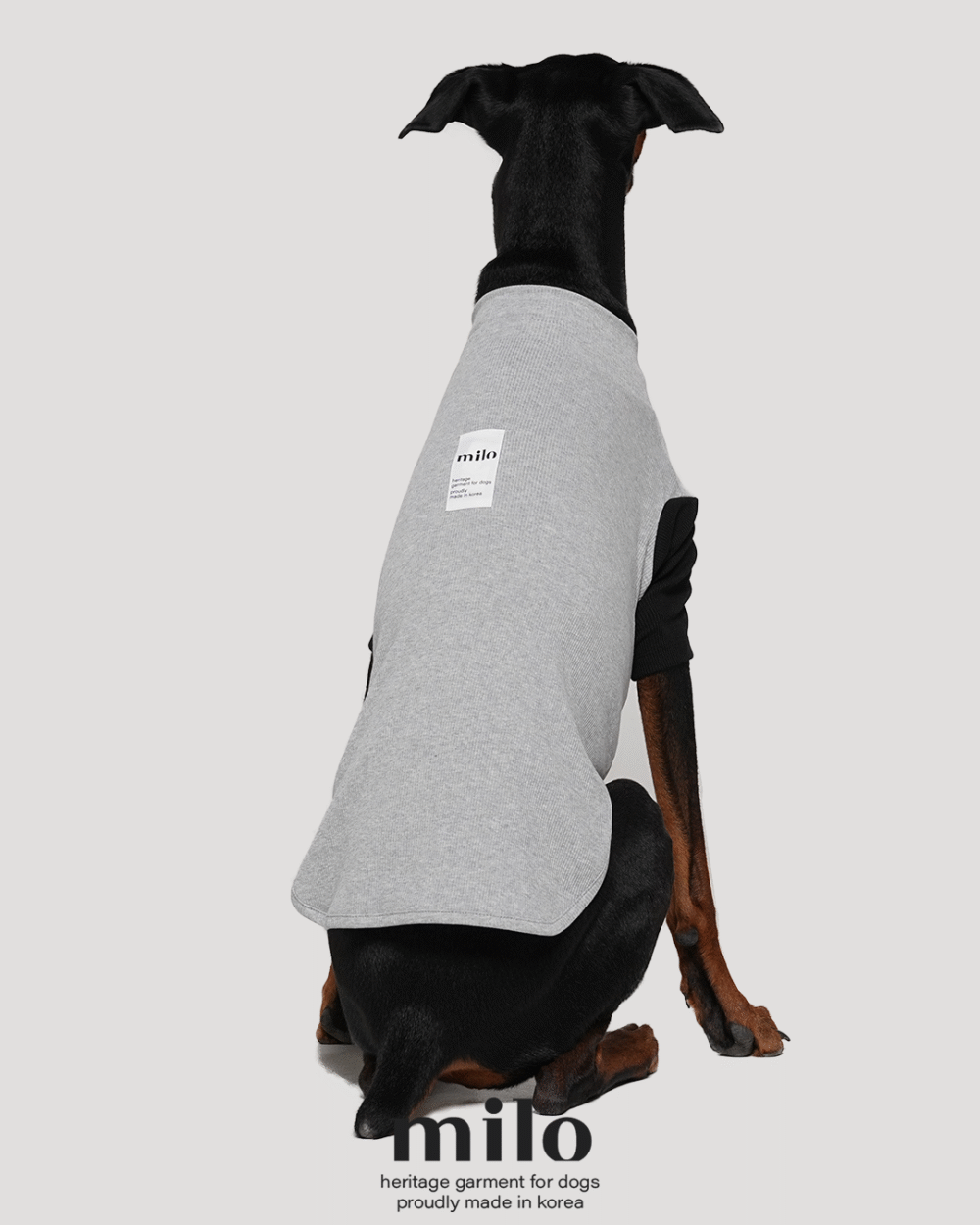 Milo 雙色高領T-Shirt 灰色款